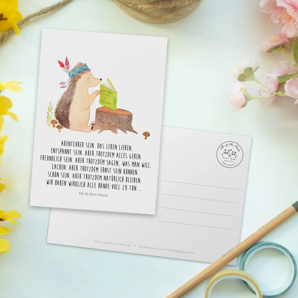 Postcard Hedgehog feather headdress Einladungskarte, Einladungskarten Geburtstag, Grußkarte, Einladung, Dankeskarte, Ansichtskarten, Karte, Ansichtskarte, Postkarte, Geburtstagskarte, Geschenkkarte, Einladung Geburtstag, Waldtiere, Tiere, Indianer, Abenteuer, Lagerfeuer, Igel, Camping