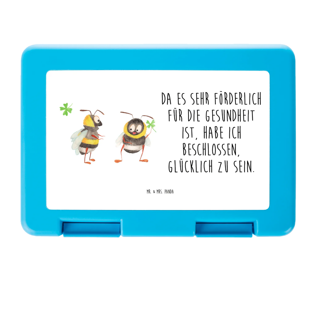 Brotdose Hummeln Kleeblatt Brotbox, Snackbox, Lunch box, Butterbrotdose, Brotzeitbox, Tiermotive, Gute Laune, lustige Sprüche, Tiere, Hummel, Biene, Spruch positiv, Biene Deko, Spruch schön, glücklich sein, glücklich werden, Spruch fröhlich