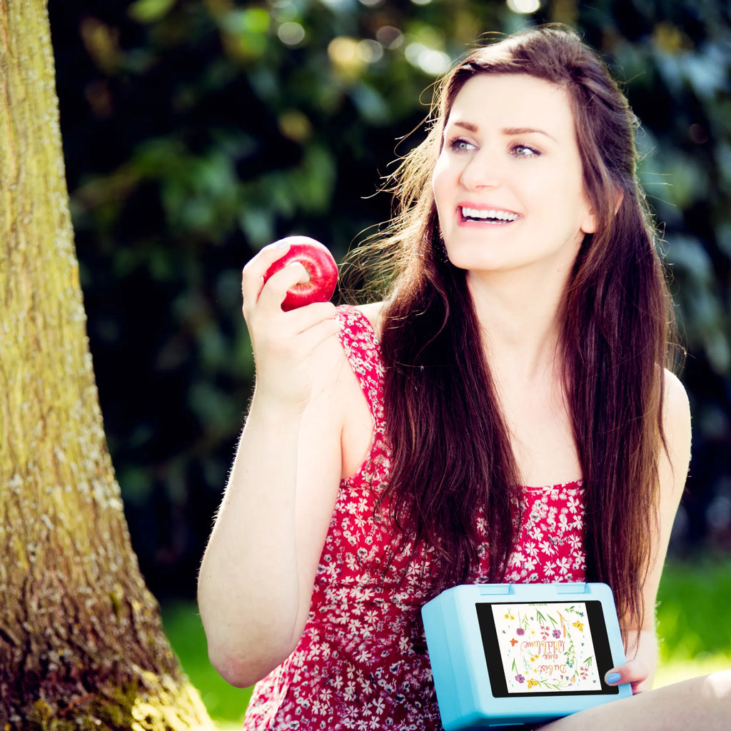 Pudełko na kanapki Jesteś dziką kwiatką Dekoracje kwiatowe, dekoracje wiosenne, dekoracje letnie, dekoracja, pozytywna wiadomość, miłośnik natury, na zewnątrz, natura, przygoda