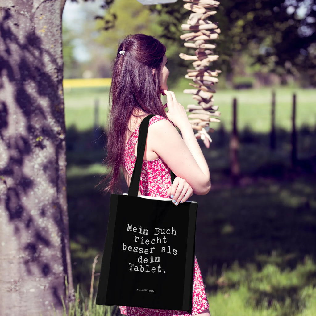 Tote bag Mein Buch riecht besser... Carrier bag, bag, pouch, cloth bag, cotton bag, shopping bag, shoulder bag, jute bag, shopper, saying, sayings, funny, wisdom, quotes, Sayings Proverbs Wisdom Quotes Funny Wisdom Words