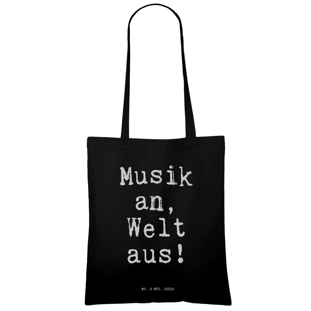 Torba Musik an, Welt aus!... Jutetasche, Strandtasche, Einkaufstasche, Beuteltasche, Stofftasche, Stoffbeutel, Umhängetasche, Tasche, Tragetasche, Shopper, Laptoptasche, Schultertasche, Badetasche, Jutebeutel, Beutel, Einkaufstüte, Spruch, Sprüche, lustige Sprüche, Weisheiten, Zitate, Spruch Geschenke, Spruch Sprüche Weisheiten Zitate Lustig Weisheit Worte