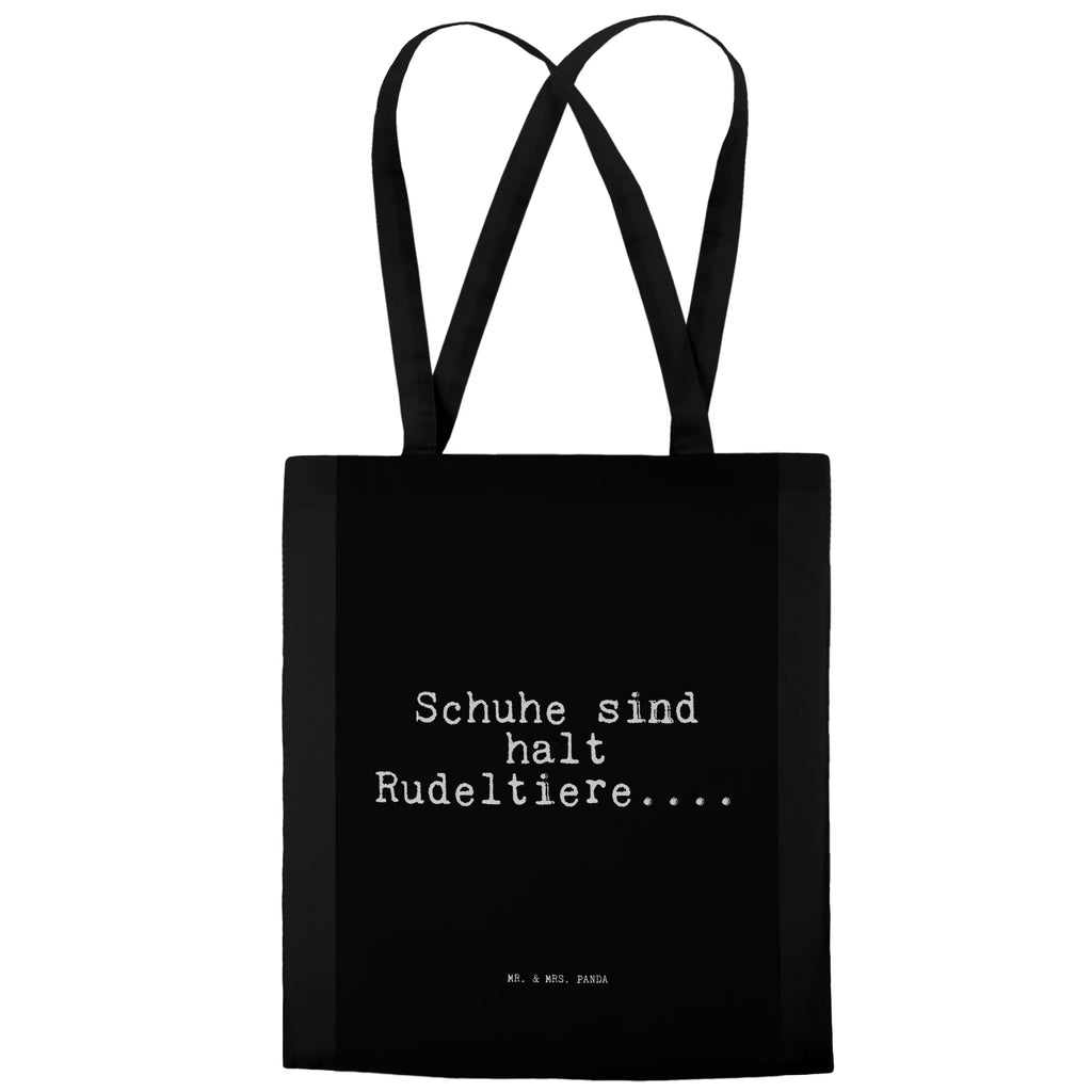 Tragetasche Schuhe sind halt Rudeltiere....... Einkaufstüte, Einkaufstasche, Stoffbeutel, Jutebeutel, Jutetasche, Laptoptasche, Schultertasche, Beuteltasche, Umhängetasche, Badetasche, Shopper, Beutel, Strandtasche, Tasche, Stofftasche, Tragetasche, Spruch, Sprüche, lustige Sprüche, Weisheiten, Zitate, Spruch Geschenke, Spruch Sprüche Weisheiten Zitate Lustig Weisheit Worte