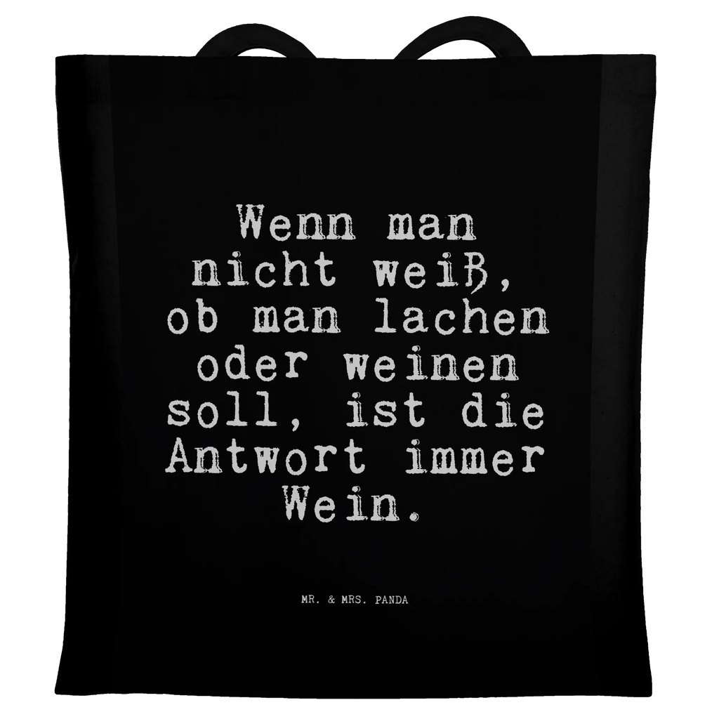 Tote bag Wenn man nicht weiß,... cloth bag, bag, shopping bag, cotton bag, shopper, shoulder bag, jute bag, pouch, Carrier bag, saying, sayings, funny, wisdom, quotes, Sayings Proverbs Wisdom Quotes Funny Wisdom Words