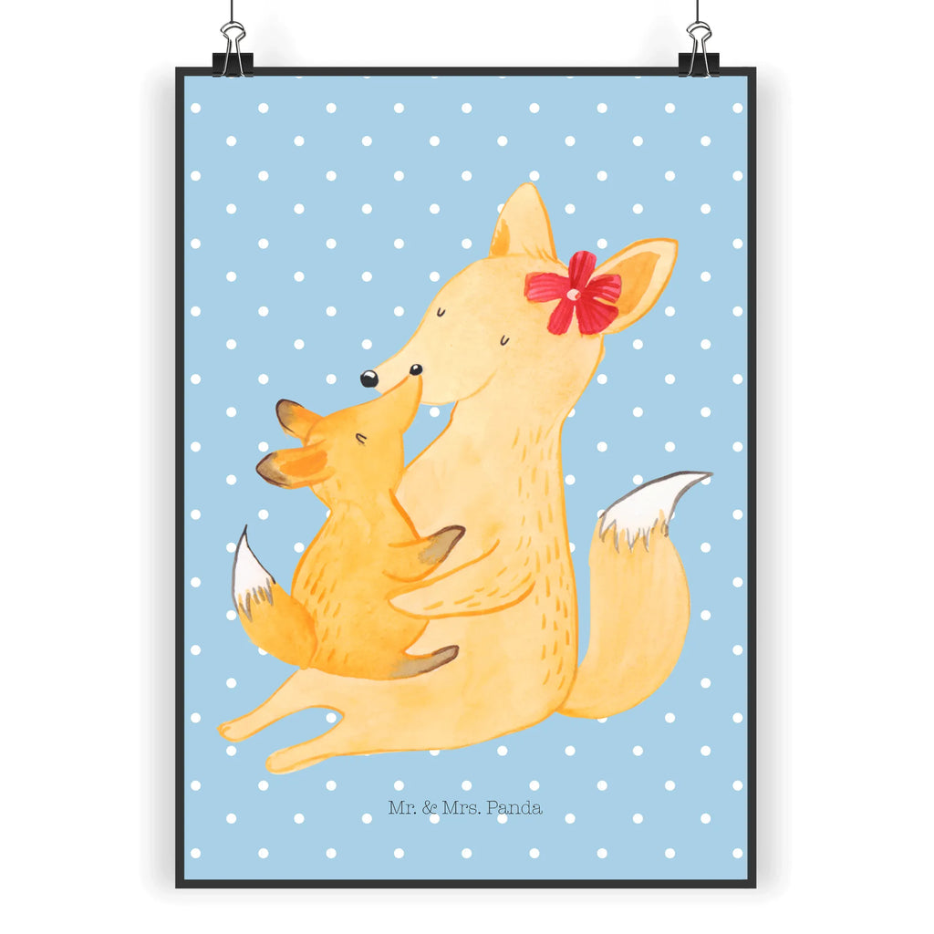 Poster Fuchs Mama & Kind Kinderposter, Küchenposter, Wanddeko Bild, Wandposter, Wanddekoration, Wanddeko, Bild, Mr. & Mrs. Panda Poster, Raumdekoration, Kunstdruck, Poster, Handgemaltes Poster, Designposter, Posterdruck, Familie, Vatertag, Muttertag, Bruder, Schwester, Mama, Papa, Oma, Opa, Tochter, Mutter, Lieblingstochter, Beste Tochter, Geschenk