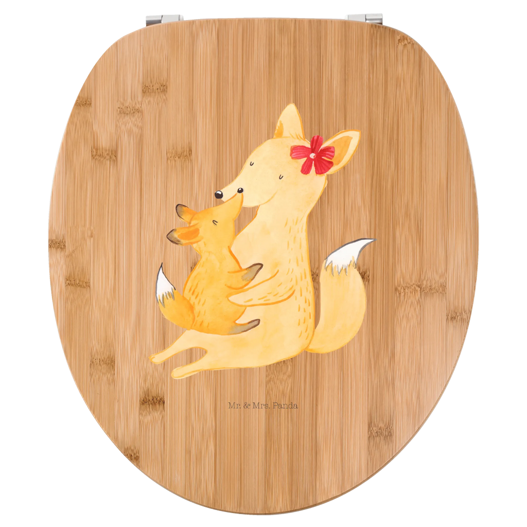 Motiv WC Sitz Fuchs Mama & Kind Toilettendeckel, WC-Sitz, Klodeckel, Klobrille, Toilette, Familie, Vatertag, Muttertag, Bruder, Schwester, Mama, Papa, Oma, Opa, Tochter, Lieblingstochter, Beste Tochter, Mutter, Geschenk