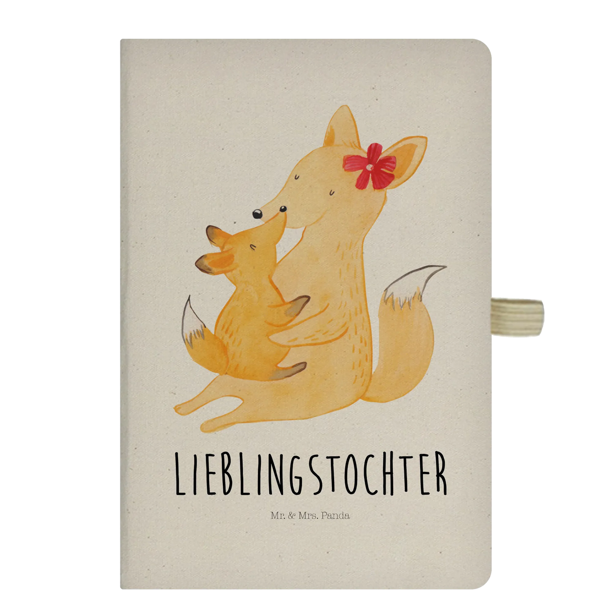 Cotton notebook Fox mummy Mother's Day, Father's Day, best daughter, favourite daughter, present, daughter, mother
