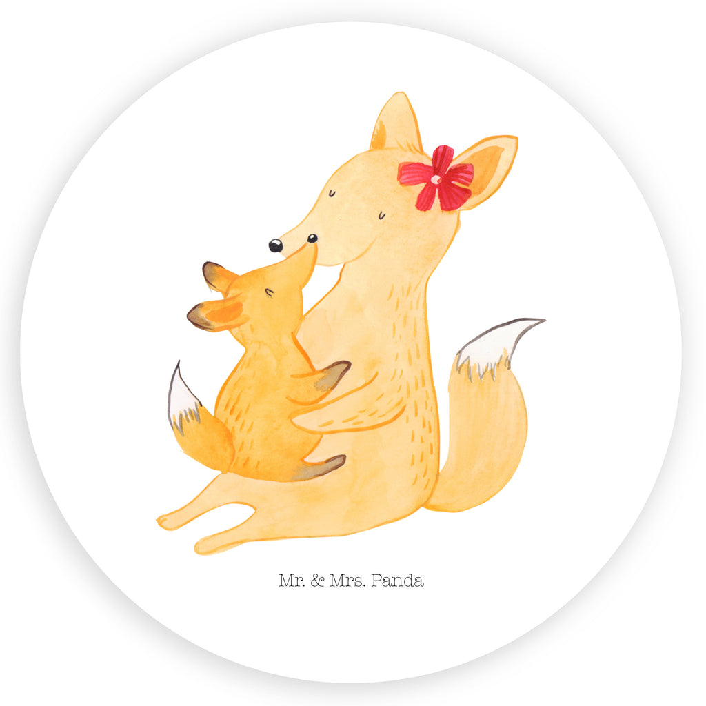 Round sticker Fox mummy Sticker, Etikett, Aufkleber, Bruder, Schwester, Familie, Opa, Oma, Papa, Mama, Vatertag, Muttertag, Mutter, Geschenk, Beste Tochter, Tochter, Lieblingstochter