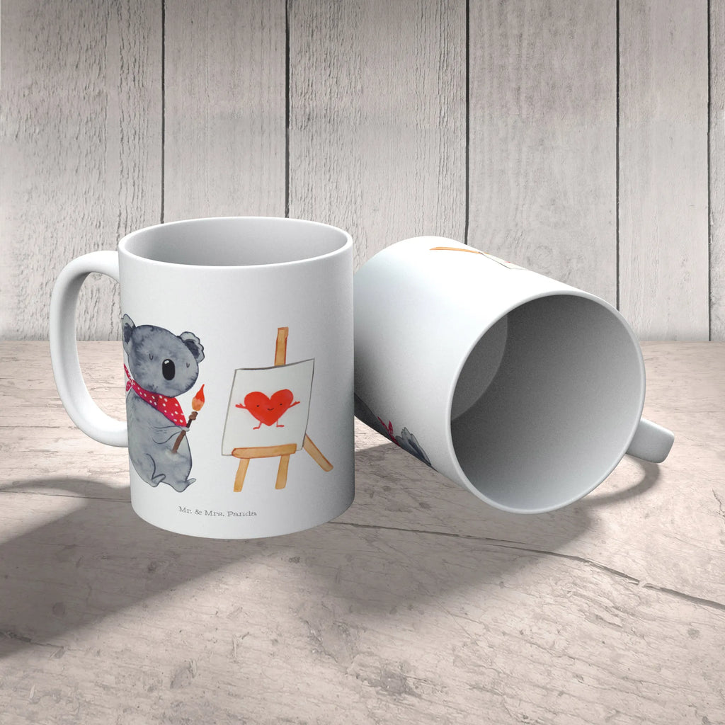Mug Koala bear Artist Teetasse, Tasse mit Motiven, Tasse mit Zitaten, Tasse, Kaffeetasse, Bürotasse, Porzellantasse, Geschenktasse, Keramiktasse, Koala, Koalabär, Liebe, Gefühle, Liebesgeschenk, zeichnen, Künstler, Liebensbeweis