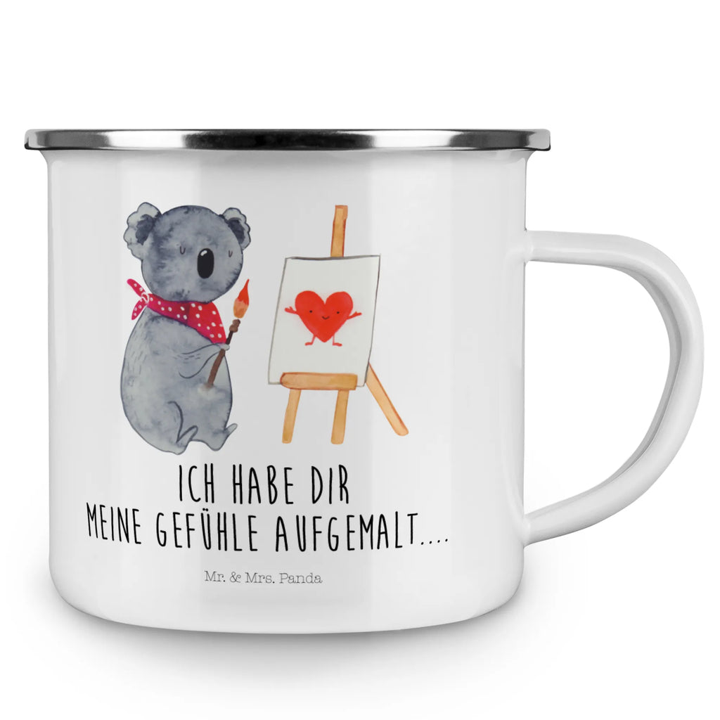 Kempingowy kubek emaliowany koala artysta Kaffeetasse, Trinkbecher, Emaille Tasse, Teebecher, wandertasse, Tasse, reisetasse, Metalltasse, Blechtasse, blechbecher, wanderbecher, Emaille Becher, emaillebecher, Kaffeebecher, metallbecher, Teetasse, Campingtasse, Reisebecher, Becher, Campingbecher, Emailletasse, becher emaille, Pott, Tasse Emaille, Koalabär, Koala, Künstler, Gefühle, Liebesgeschenk, Liebe, Zeichnen, Liebensbeweis