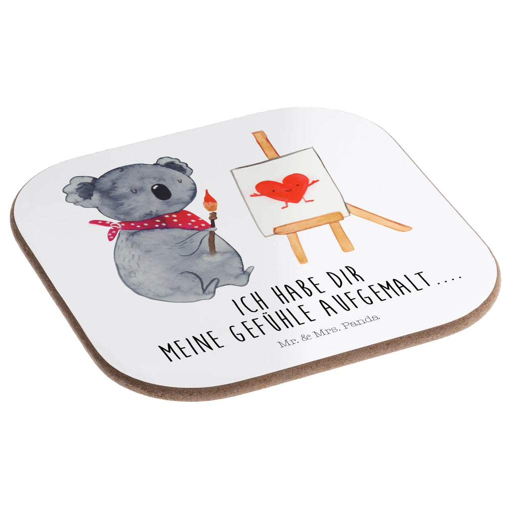 Quadratische Untersetzer Koala Künstler Untersetzer, Untersetzer aus Holz, Untersetzer Gläser, Bierdeckel, Getränkeuntersetzer, Tassen Untersetzer, Untersetzer Holz, Untersetzer für Gläser, Glasuntersetzer, Untersetzer Design, Holzuntersetzer, Korkuntersetzer, Koala, Koalabär, Liebesgeschenk, Liebensbeweis, zeichnen, Künstler, Gefühle, Liebe