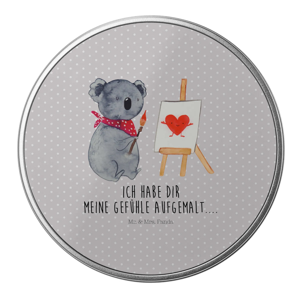 Blechdose rund Koala Künstler plätzchendosen, Geschenkdose, Keksdose, Aufbewahrungsdosen, Aufbewahrungsdose, Blechdose Rund, runde dosen, Blechdose, Runde Blechdose, gebäckdosen, geschenkdosen, Metalldose, runddosen, blechdosen, runddose, runde keksdose, runde blechdosen, metalldosen, Dose, Runde Dose, Vorratsdose, Aufbewahrungsbox, dosen, Vorratsdosen, metallboxen, plätzchendose, runde keksdosen, gebäckdose, keksdosen, Metallbox, Metalldose Rund, Koala, Koalabär, Liebensbeweis, Liebe, Künstler, Zeichnen, Liebesgeschenk, Gefühle