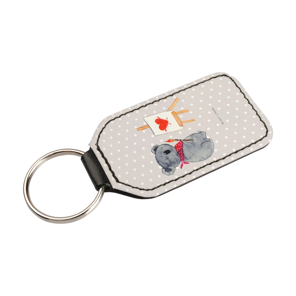 Rectangular key ring Koala bear Artist keychain, pendant, key ring, bag pendant, lucky charm, Koala, drawing, love, proof of love, artist, love gift, feelings