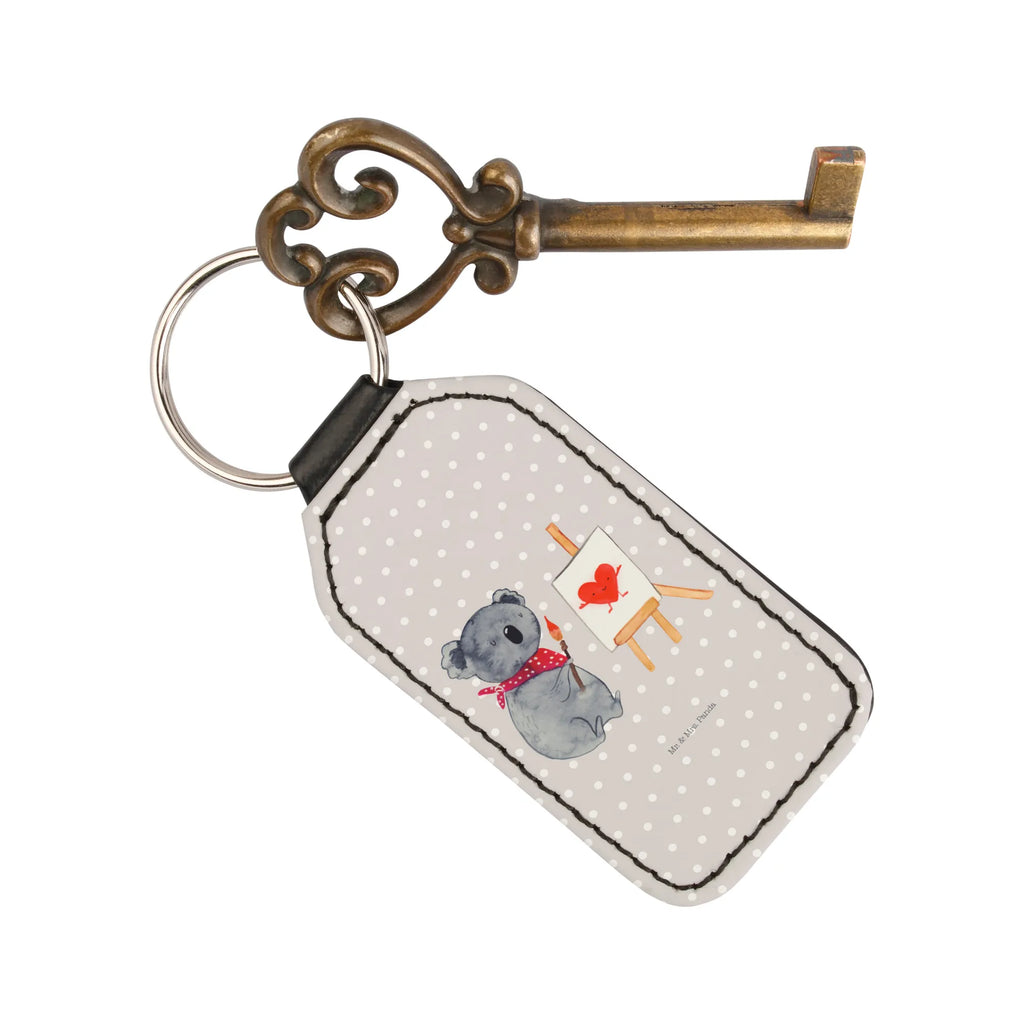 Rectangular key ring Koala bear Artist keychain, pendant, key ring, bag pendant, lucky charm, Koala, drawing, love, proof of love, artist, love gift, feelings