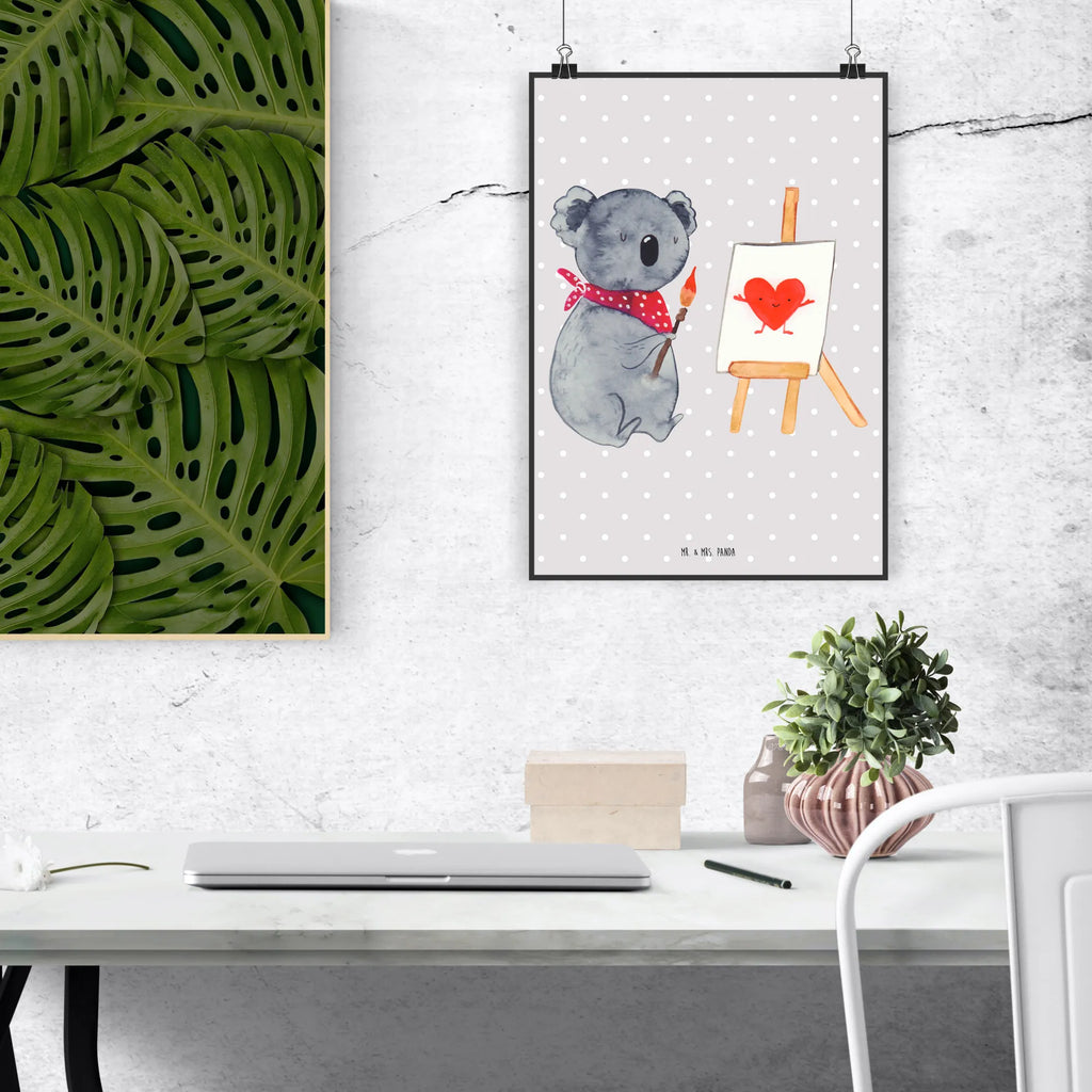 Poster Koala bear Artist Wandschmuck, Wanddekoration, Bild, kunstposter, Posterdruck, Mr. & Mrs. Panda Poster, Wandposter, drucke, kunst für die wand, Deko Bild, wanddruck, Poster, wandkunst, Kunstdruck, kunstdruck poster, wanddeko, Bild für Wand, Wandbild, Wanddeko Bild, Plakat, Designposter, grafikposter, Koalabär, Koala, Künstler, Liebesgeschenk, Zeichnen, Liebe, Liebensbeweis, Gefühle