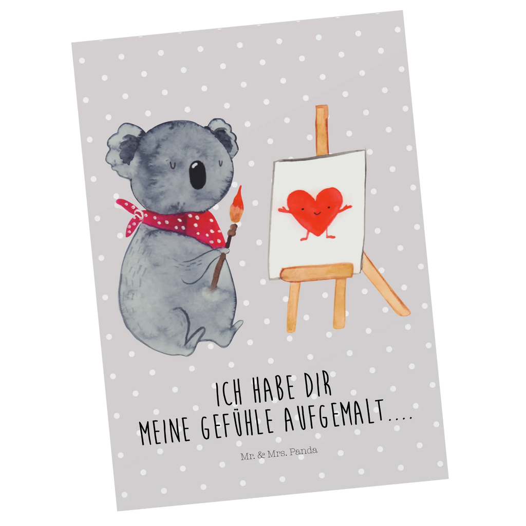 Postkarte Koala Künstler Einladungskarte, Grußkarte, Ansichtskarten, Einladung, Einladung Geburtstag, Ansichtskarte, Dankeskarte, Postkarte, Geburtstagskarte, Einladungskarten Geburtstag, Geschenkkarte, Karte, Koala, Koalabär, Gefühle, Liebesgeschenk, zeichnen, Künstler, Liebe, Liebensbeweis