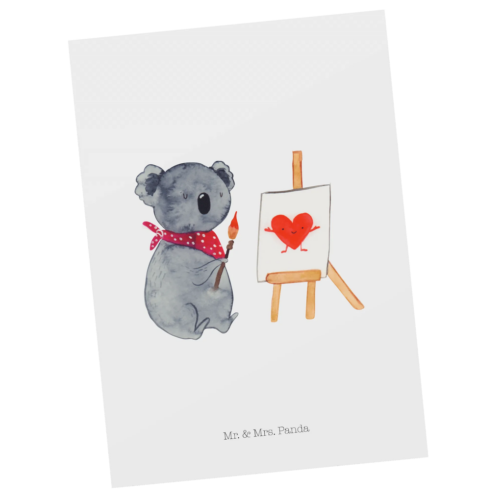 Postkarte Koala Künstler Einladungskarte, Grußkarte, Ansichtskarten, Einladung, Einladung Geburtstag, Ansichtskarte, Dankeskarte, Postkarte, Geburtstagskarte, Einladungskarten Geburtstag, Geschenkkarte, Karte, Koala, Koalabär, Gefühle, Liebesgeschenk, zeichnen, Künstler, Liebe, Liebensbeweis