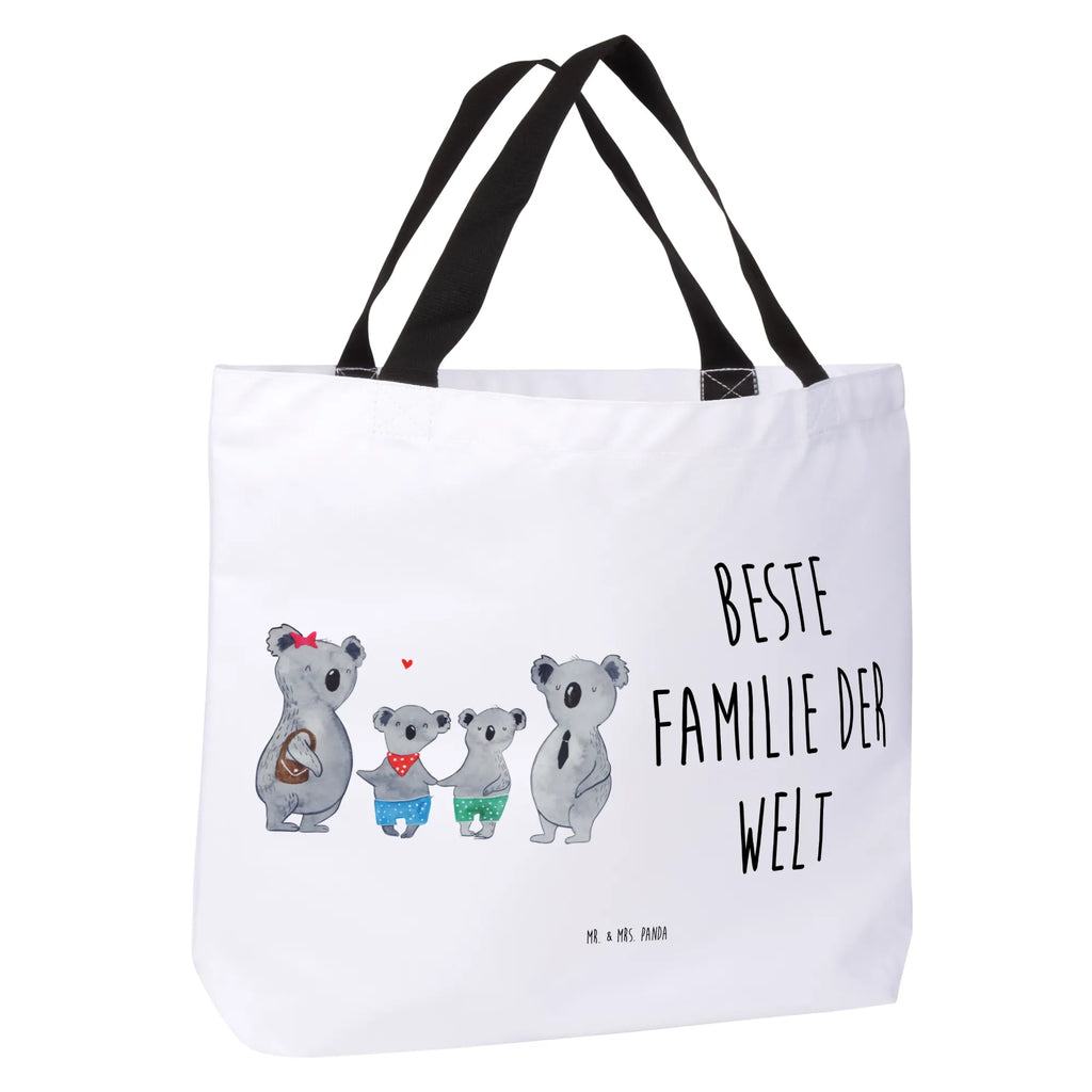 Shopper Koala Familie zwei Alltagstasche, Freizeittasche, Tragebeutel, Tasche, Shopper, Einkaufstasche, Beutel, Schulbeutel, Strandtasche, Schultasche, Einkaufsbeutel, Familie, Vatertag, Muttertag, Bruder, Schwester, Mama, Papa, Oma, Opa, Koalabär, Familienleben, Lieblingsfamilie, Koala, Koalafamilie, Familienzeit, beste Familie