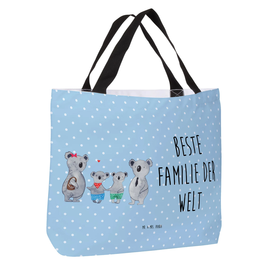 Shopper Koala Familie zwei Alltagstasche, Freizeittasche, Tragebeutel, Tasche, Shopper, Einkaufstasche, Beutel, Schulbeutel, Strandtasche, Schultasche, Einkaufsbeutel, Familie, Vatertag, Muttertag, Bruder, Schwester, Mama, Papa, Oma, Opa, Koalabär, Familienleben, Lieblingsfamilie, Koala, Koalafamilie, Familienzeit, beste Familie