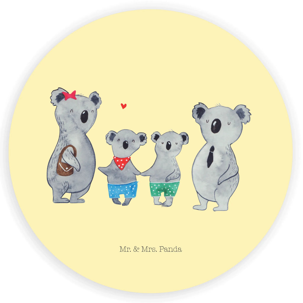 Round sticker Koala family with two kids Etikett, Sticker, Aufkleber, Bruder, Schwester, Familie, Opa, Oma, Papa, Mama, Vatertag, Muttertag, Familienzeit, Koalabär, Beste Familie, Koala, Lieblingsfamilie, Koalafamilie, Familienleben