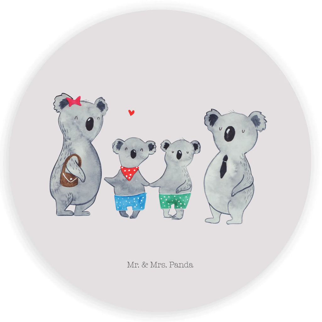 Round sticker Koala family with two kids Etikett, Sticker, Aufkleber, Bruder, Schwester, Familie, Opa, Oma, Papa, Mama, Vatertag, Muttertag, Familienzeit, Koalabär, Beste Familie, Koala, Lieblingsfamilie, Koalafamilie, Familienleben
