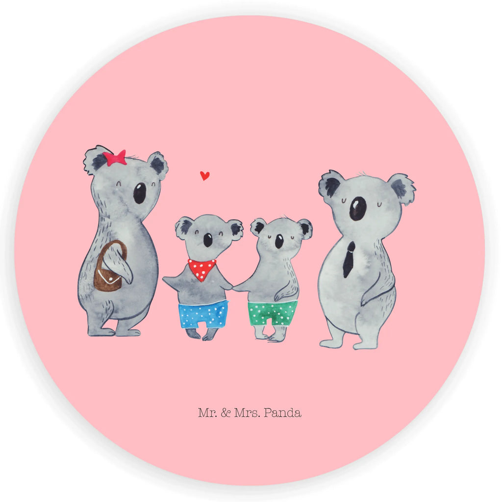 Round sticker Koala family with two kids Etikett, Sticker, Aufkleber, Bruder, Schwester, Familie, Opa, Oma, Papa, Mama, Vatertag, Muttertag, Familienzeit, Koalabär, Beste Familie, Koala, Lieblingsfamilie, Koalafamilie, Familienleben