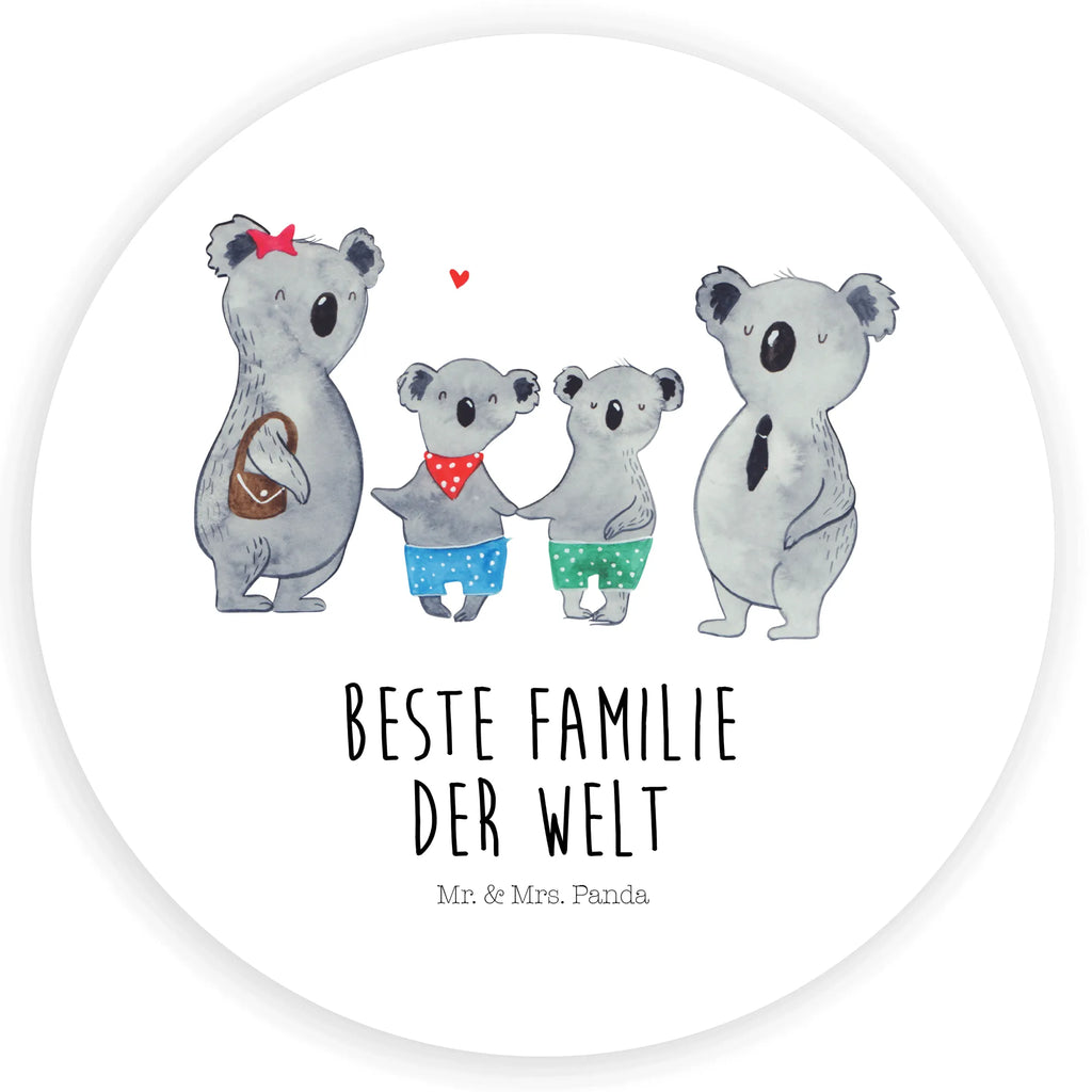 Round sticker Koala family with two kids Etikett, Sticker, Aufkleber, Bruder, Schwester, Familie, Opa, Oma, Papa, Mama, Vatertag, Muttertag, Familienzeit, Koalabär, Beste Familie, Koala, Lieblingsfamilie, Koalafamilie, Familienleben