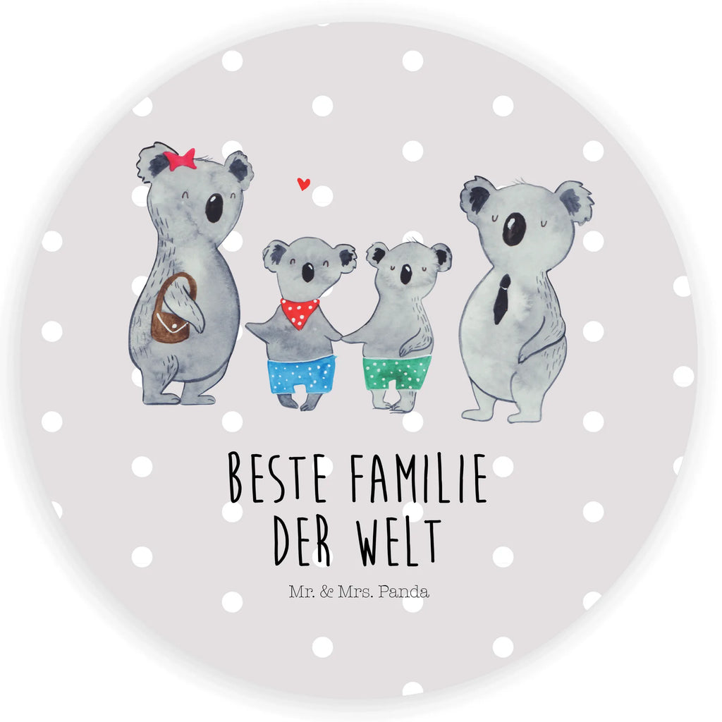 Round sticker Koala family with two kids Etikett, Sticker, Aufkleber, Bruder, Schwester, Familie, Opa, Oma, Papa, Mama, Vatertag, Muttertag, Familienzeit, Koalabär, Beste Familie, Koala, Lieblingsfamilie, Koalafamilie, Familienleben