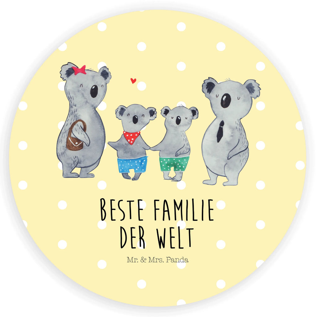 Round sticker Koala family with two kids Etikett, Sticker, Aufkleber, Bruder, Schwester, Familie, Opa, Oma, Papa, Mama, Vatertag, Muttertag, Familienzeit, Koalabär, Beste Familie, Koala, Lieblingsfamilie, Koalafamilie, Familienleben