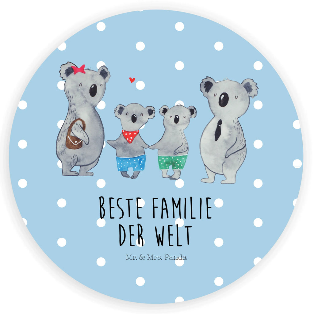 Round sticker Koala family with two kids Etikett, Sticker, Aufkleber, Bruder, Schwester, Familie, Opa, Oma, Papa, Mama, Vatertag, Muttertag, Familienzeit, Koalabär, Beste Familie, Koala, Lieblingsfamilie, Koalafamilie, Familienleben