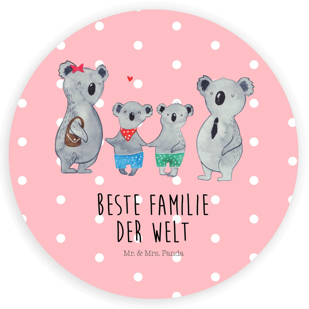 Round sticker Koala family with two kids Etikett, Sticker, Aufkleber, Bruder, Schwester, Familie, Opa, Oma, Papa, Mama, Vatertag, Muttertag, Familienzeit, Koalabär, Beste Familie, Koala, Lieblingsfamilie, Koalafamilie, Familienleben
