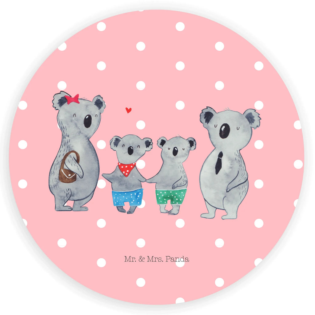 Round sticker Koala family with two kids Etikett, Sticker, Aufkleber, Bruder, Schwester, Familie, Opa, Oma, Papa, Mama, Vatertag, Muttertag, Familienzeit, Koalabär, Beste Familie, Koala, Lieblingsfamilie, Koalafamilie, Familienleben