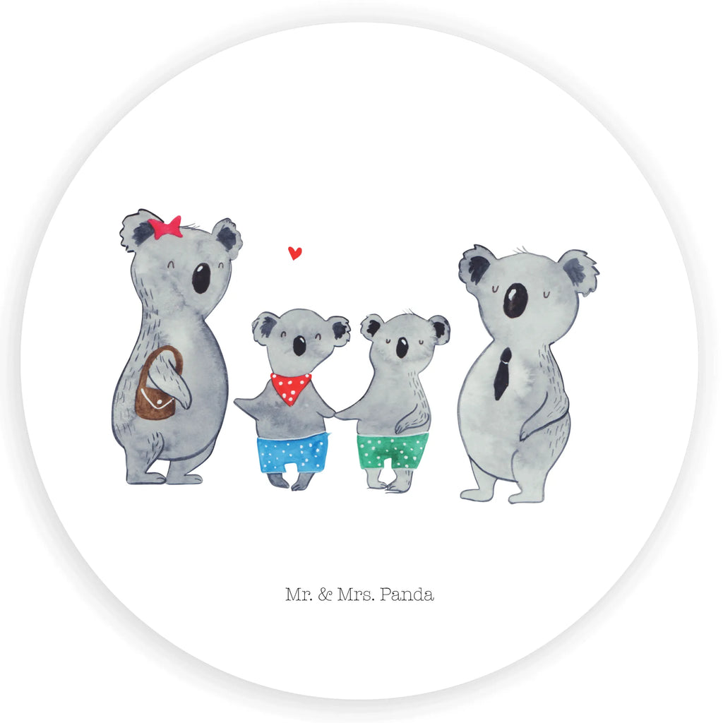 Round sticker Koala family with two kids Etikett, Sticker, Aufkleber, Bruder, Schwester, Familie, Opa, Oma, Papa, Mama, Vatertag, Muttertag, Familienzeit, Koalabär, Beste Familie, Koala, Lieblingsfamilie, Koalafamilie, Familienleben