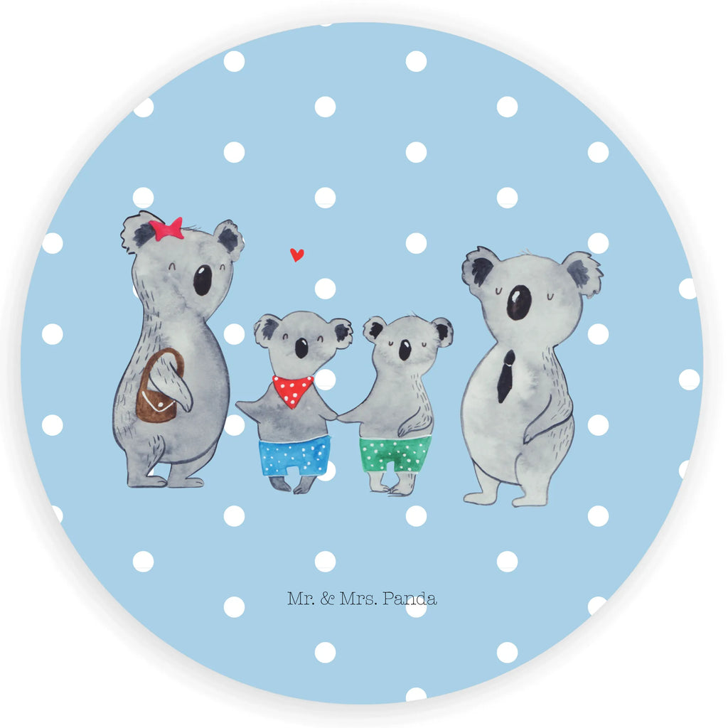 Round sticker Koala family with two kids Etikett, Sticker, Aufkleber, Bruder, Schwester, Familie, Opa, Oma, Papa, Mama, Vatertag, Muttertag, Familienzeit, Koalabär, Beste Familie, Koala, Lieblingsfamilie, Koalafamilie, Familienleben