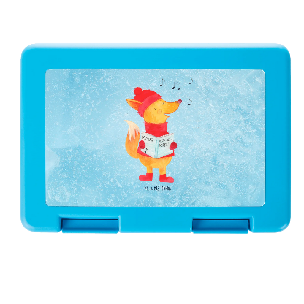 Pudełko na kanapki lis Śpiewak Zima, Boże Narodzenie, dekoracje świąteczne, Mikołaj, Adwent, Wigilia, zimowy motyw