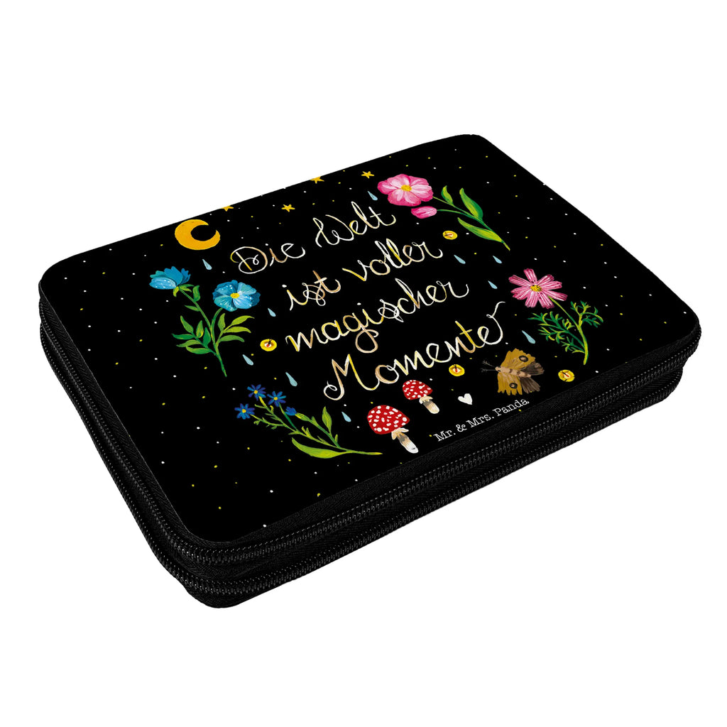 Leather folder Magic World pen roll, school, primary school, pencil case, motif, pencil bag, pupil, gift, child, enrolment, Nature, joy of life, love, saying beautiful, saying positive, magic, Magic moments, flowers, wisdom, night, black, motivation