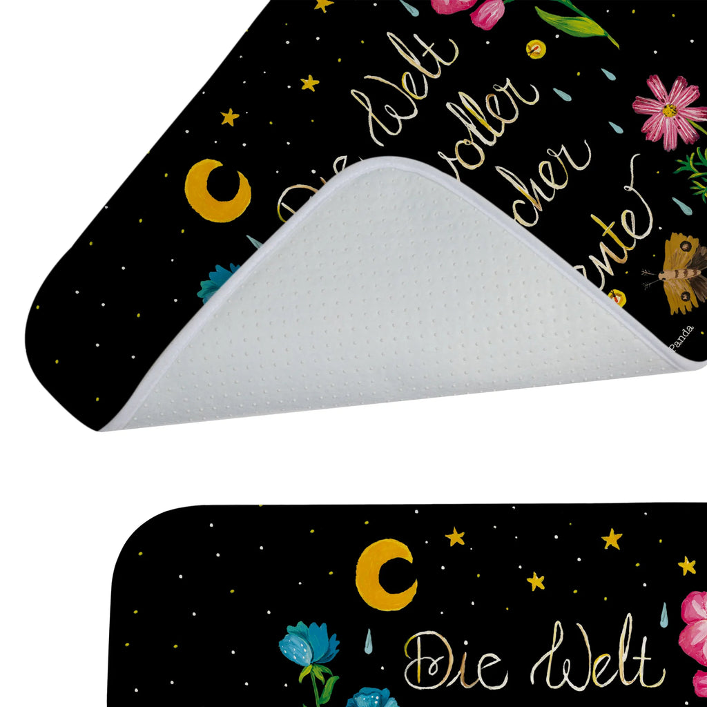 Bath mat Magic World Shower mat, Bath mat, Bath rug, non-slip, Nature, joy of life, love, night, saying positive, flowers, wisdom, black, magic, Magic moments, saying beautiful, motivation