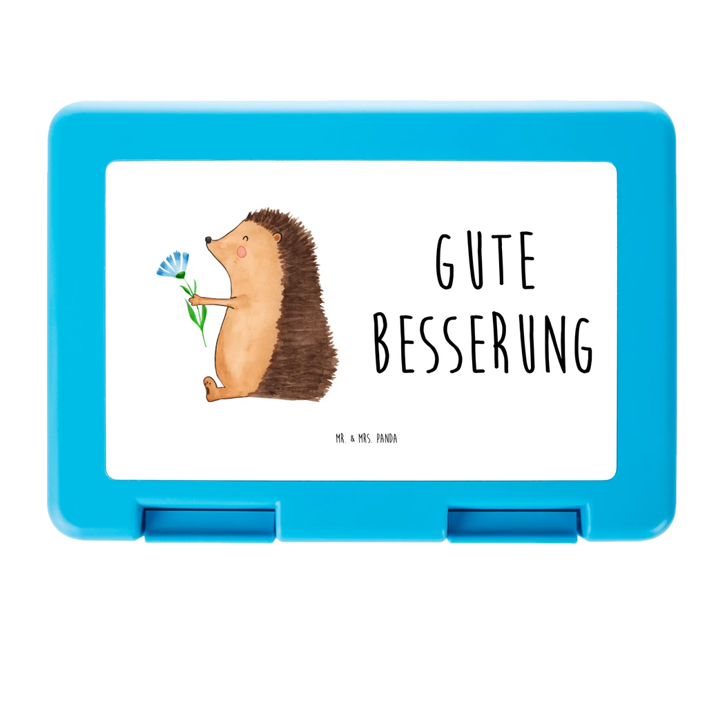 Pudełko na kanapki jeż Kwiaty Brotbox, Snackbox, Lunch box, Butterbrotdose, Brotzeitbox, Tiermotive, Gute Laune, lustige Sprüche, Tiere, Igel, Gute Besserung, Genesungswünsche, Krankheit, Krankenhaus, krank, Besuch