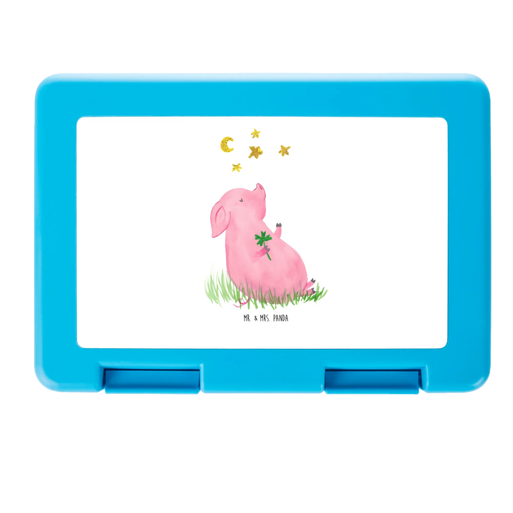 Lunch box Pig Luck lunch box, BPA-free, snack box, bread box, sandwich box, small animals, cute, funny, cute animal motives, hand drawn, small world, funny sayings, good mood, happy, gifts, gift ideas, special gifts, animal lover, card, stars, asterisks, dreams, lucky charm, motivation, pig, Lucky bastard. Luck, piglet, goals