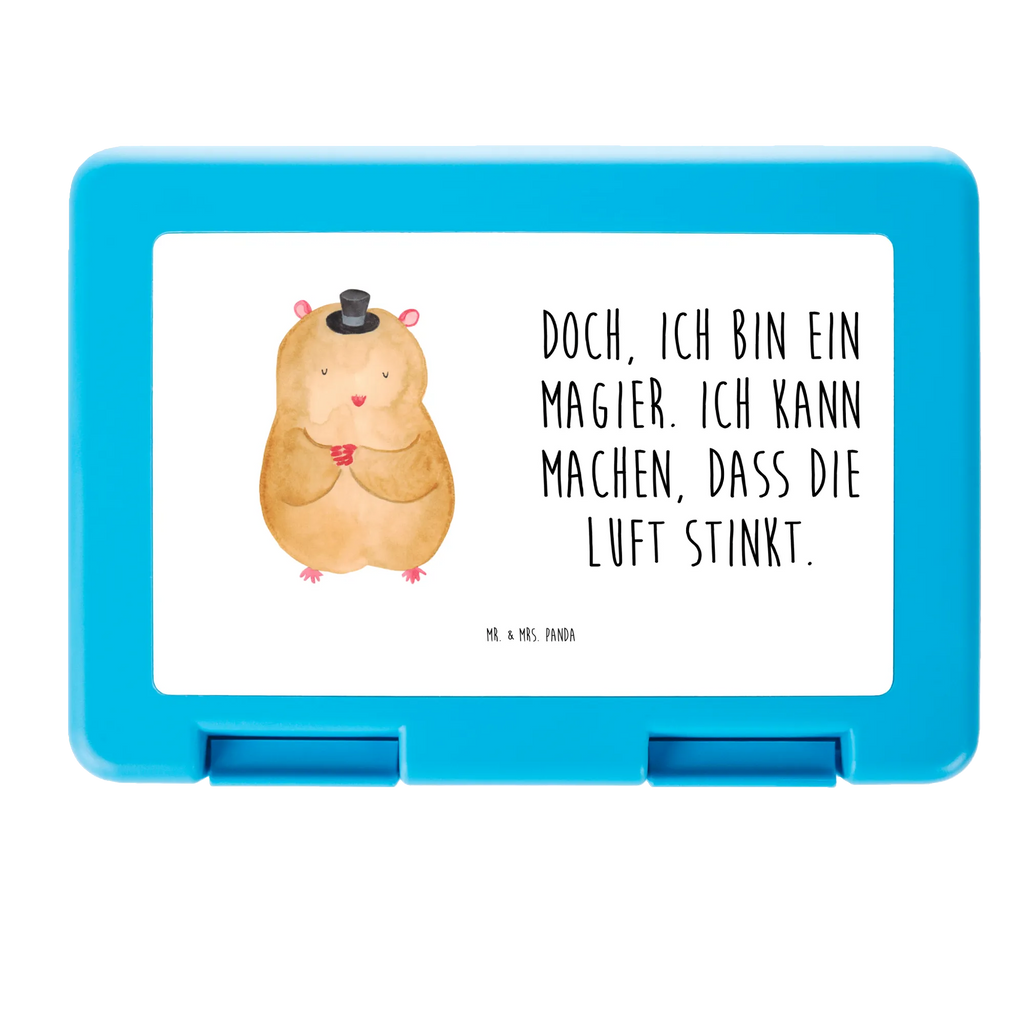 Lunch box hamster cap lunch box, BPA-free, sandwich box, bread box, snack box, small animals, cute, funny, cute animal motives, hand drawn, small world, funny sayings, good mood, happy, gifts, gift ideas, special gifts, animal lover, card, dwarf hamster, magician, top hat, hat, wizard, Houdini, Hamster