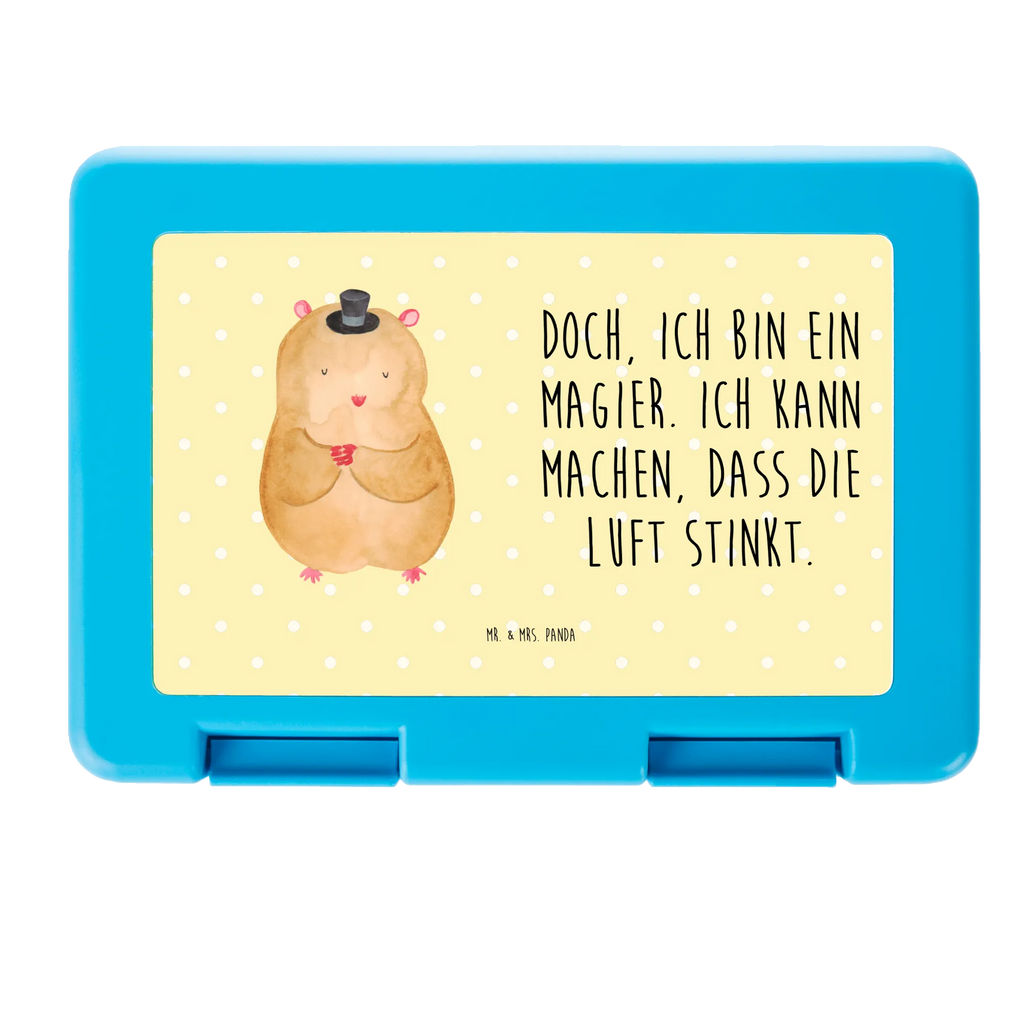 Lunch box hamster cap lunch box, BPA-free, sandwich box, bread box, snack box, small animals, cute, funny, cute animal motives, hand drawn, small world, funny sayings, good mood, happy, gifts, gift ideas, special gifts, animal lover, card, dwarf hamster, magician, top hat, hat, wizard, Houdini, Hamster