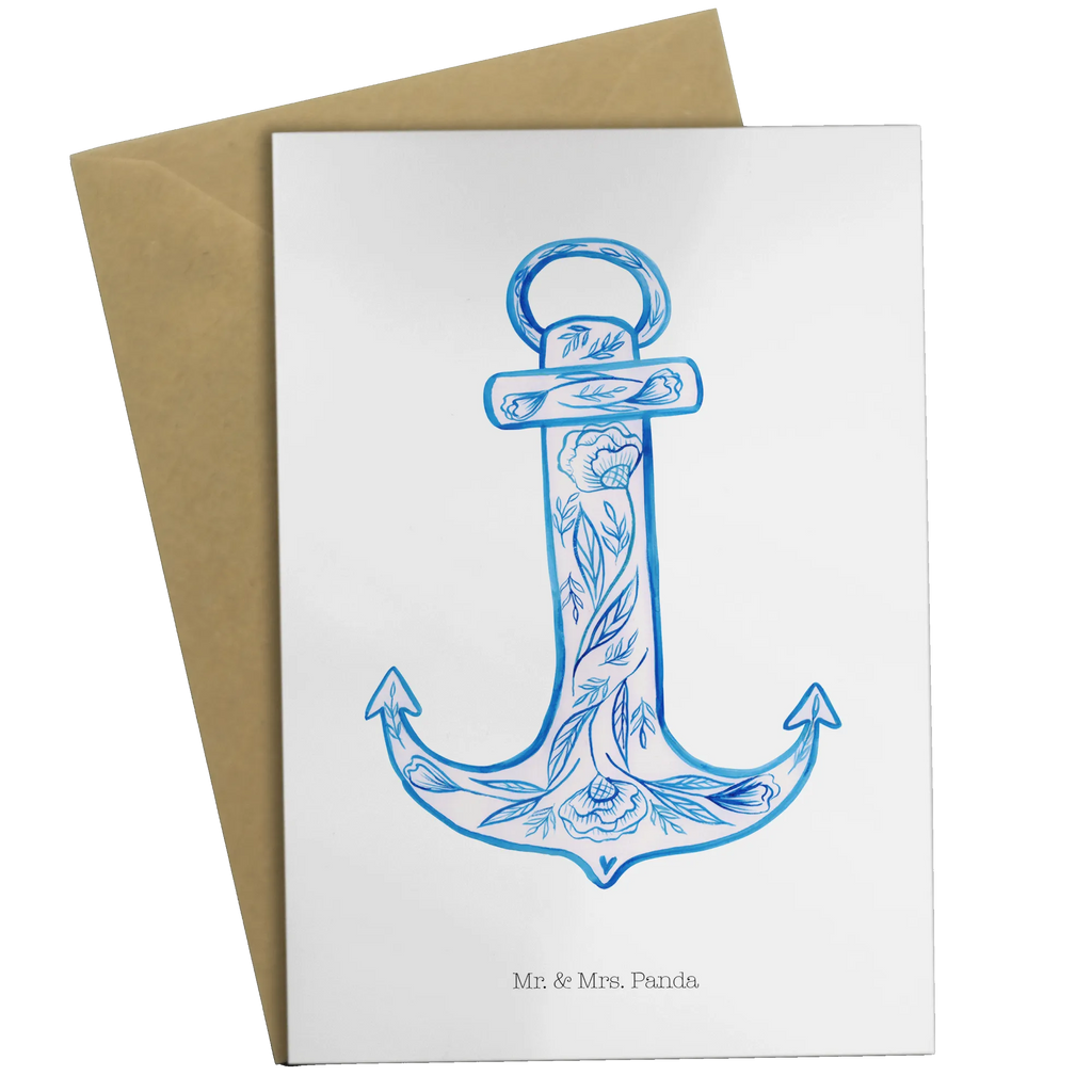 Grußkarte Anker Blau Klappkarte, Einladungskarte, Geburtstagskarte, Hochzeitskarte, Ansichtskarten, Glückwunschkarte, Karte, Grußkarte, Tiermotive, Gute Laune, lustige Sprüche, Tiere