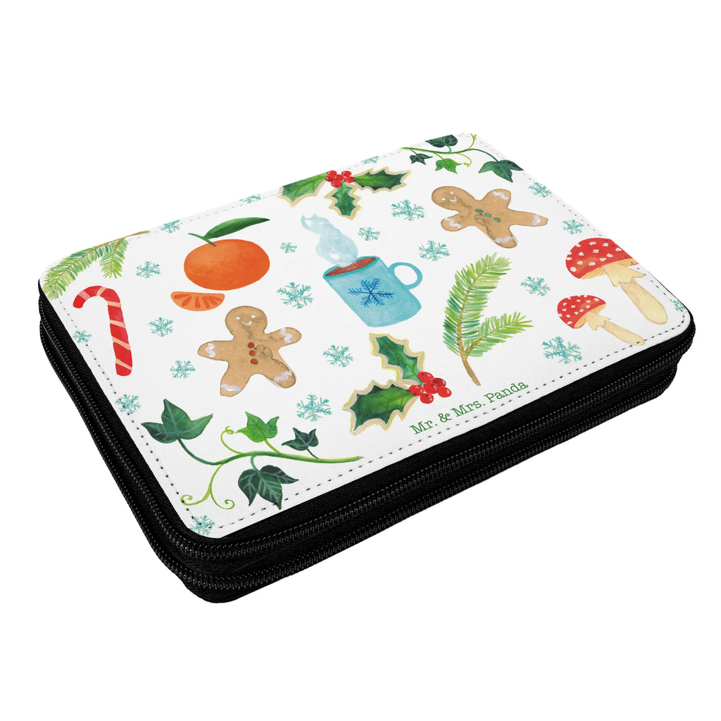 Leather folder Winter pupil, pencil case, enrolment, motif, school, primary school, pen roll, child, pencil bag, gift, Nature, joy of life, love, season, present christmas, cold, winter motive, snow, december birthday, gingerbread, winter, mare