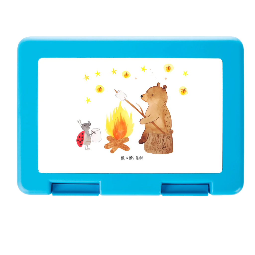 Pudełko na kanapki Niedźwiedź i biedronka przy ognisku Niedźwiedź, Miś, Pluszowy miś