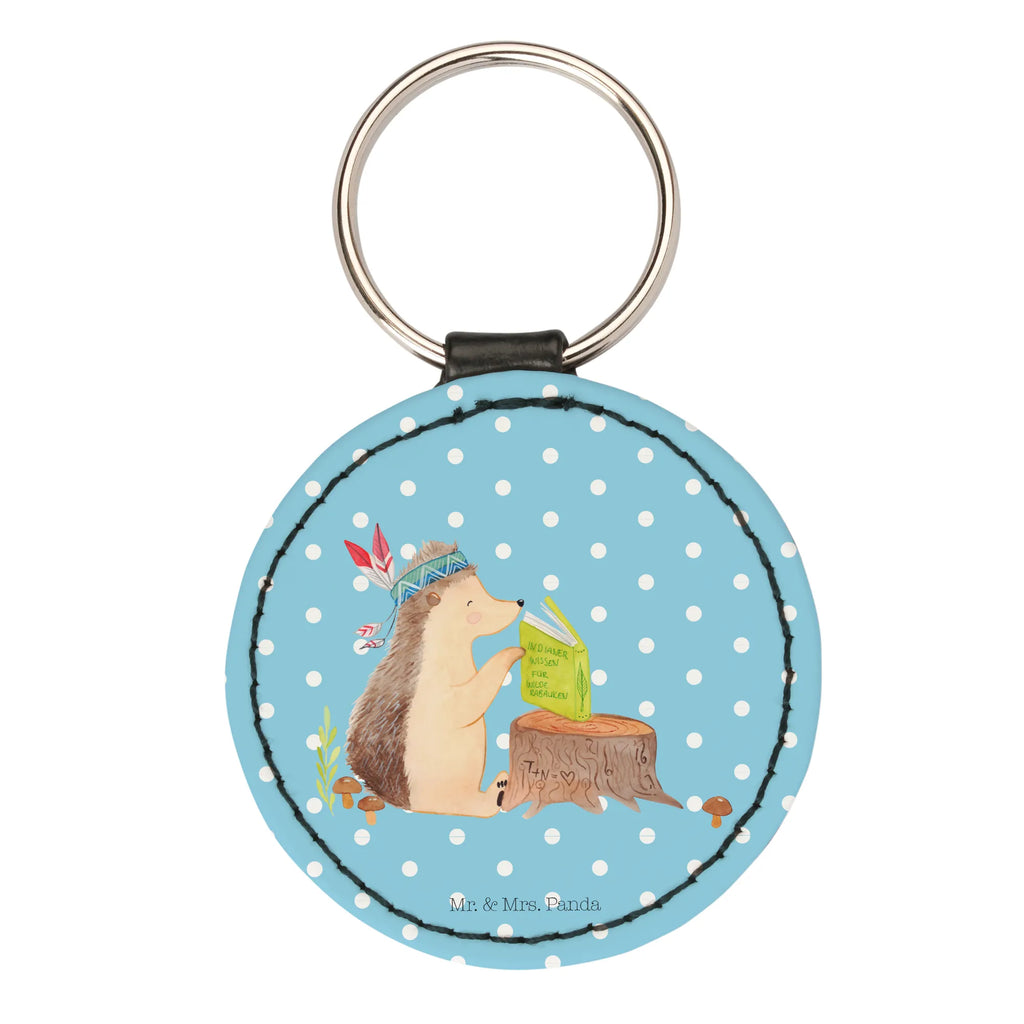 Rund Schlüsselanhänger Igel Indianer Schlüsselanhänger, mini schlüsselanhänger, schlüsselbund anhänger, Schlüsselaccessoire, Taschenanhänger, Tiere, Waldtiere, Lagerfeuer, Abenteuer, Igel, Indianer, Camping