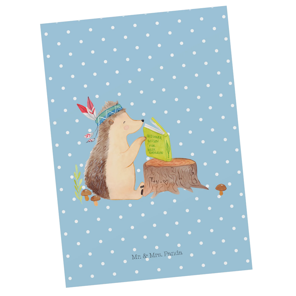 Postcard Hedgehog feather headdress Einladungskarte, Einladungskarten Geburtstag, Grußkarte, Einladung, Dankeskarte, Ansichtskarten, Karte, Ansichtskarte, Postkarte, Geburtstagskarte, Geschenkkarte, Einladung Geburtstag, Waldtiere, Tiere, Indianer, Abenteuer, Lagerfeuer, Igel, Camping
