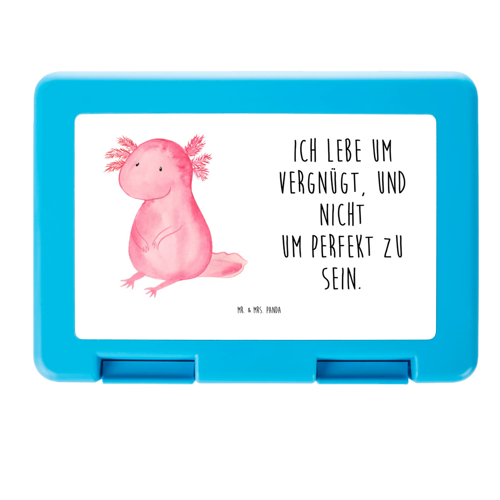 Pudełko na kanapki aksolotl null Brotbox, Snackbox, Lunch box, Butterbrotdose, Brotzeitbox, Axolotl, Molch, Axolot, vergnügt, fröhlich, zufrieden, Lebensstil, Weisheit, Lebensweisheit, Liebe, Freundin