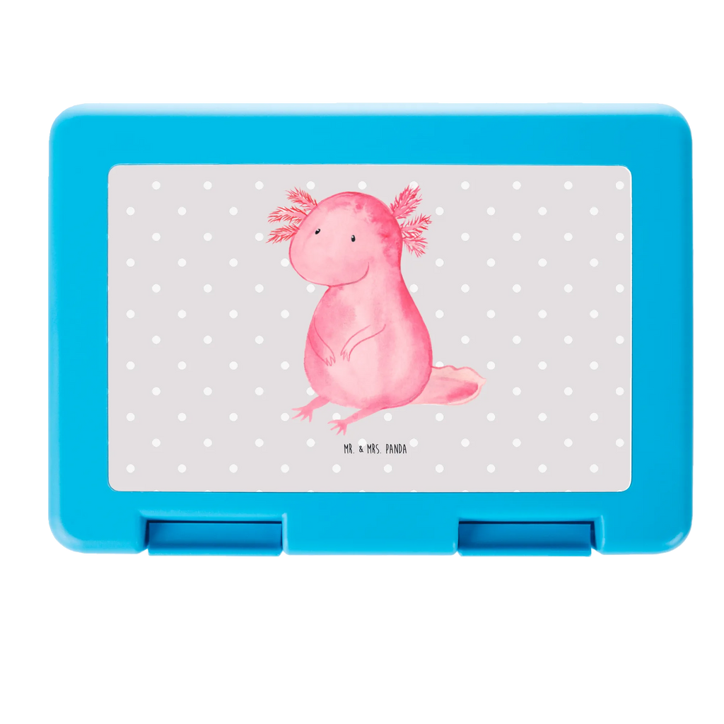 Pudełko na kanapki aksolotl null Brotbox, Snackbox, Lunch box, Butterbrotdose, Brotzeitbox, Axolotl, Molch, Axolot, vergnügt, fröhlich, zufrieden, Lebensstil, Weisheit, Lebensweisheit, Liebe, Freundin