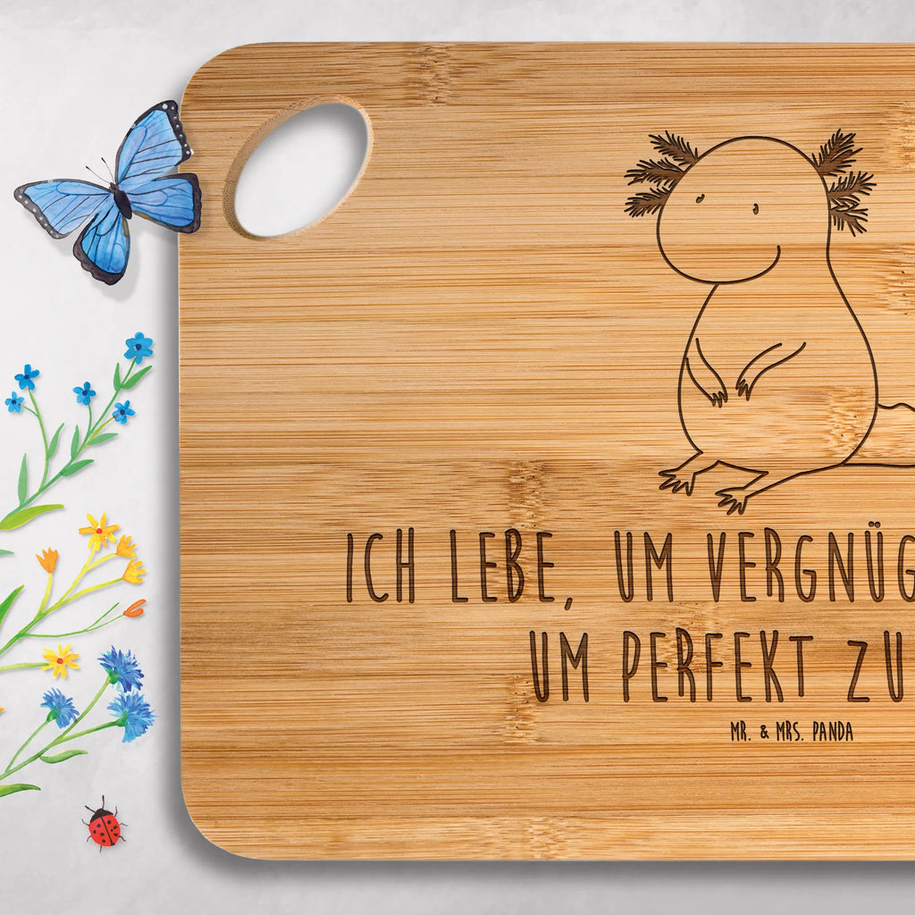 Küchenbrett Axolotl Niedlich Küchenbrett, Holzbrett, Holzbrettchen, Brett, Servierbrett, Hackbrett, Frühstücksbrett, Schneidebrett, Axolotl, Molch, Lebensstil, Liebe, fröhlich, vergnügt, Lebensweisheit, Axolot, Freundin, Weisheit, zufrieden