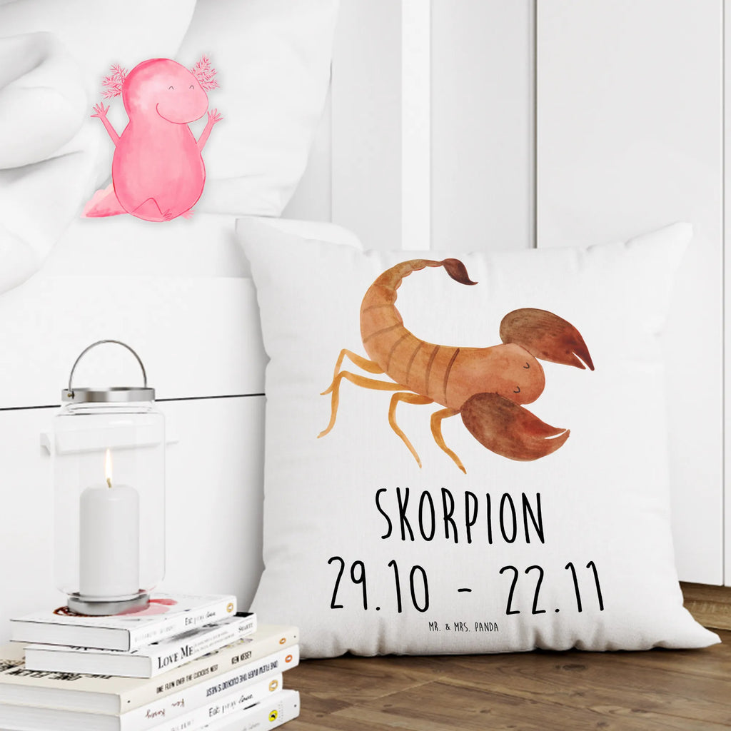 Cushion Star sign Scorpio Classic bedroom, bed, settee, fluffy, Pillow, pillows, 40 x 40, pad, sofa, couch, cushion, pillow case, soft, 40x40, constellations, birthdays, astrology, zodiac, date of birth, month of birth, scorpion star sign, gift november, birthday november, birthday october, scorpions, scorpion gift, gift october