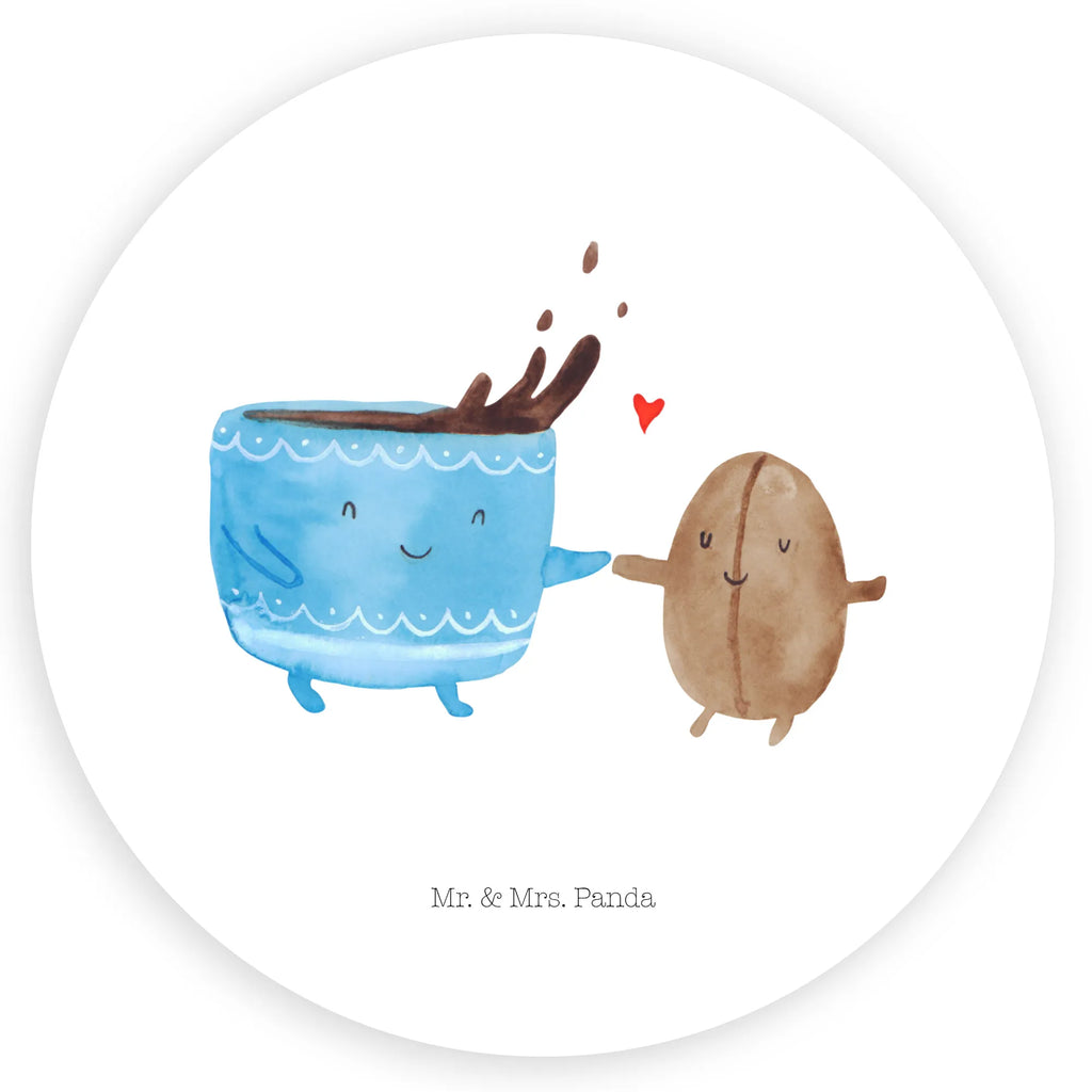 Round sticker Coffee Bean Sticker, Aufkleber, Etikett, Tiermotive, Lustige Sprüche, Tiere, Gute Laune, Kaffeebohne, Zufriedenheit, Glück, Kaffee, Genuss